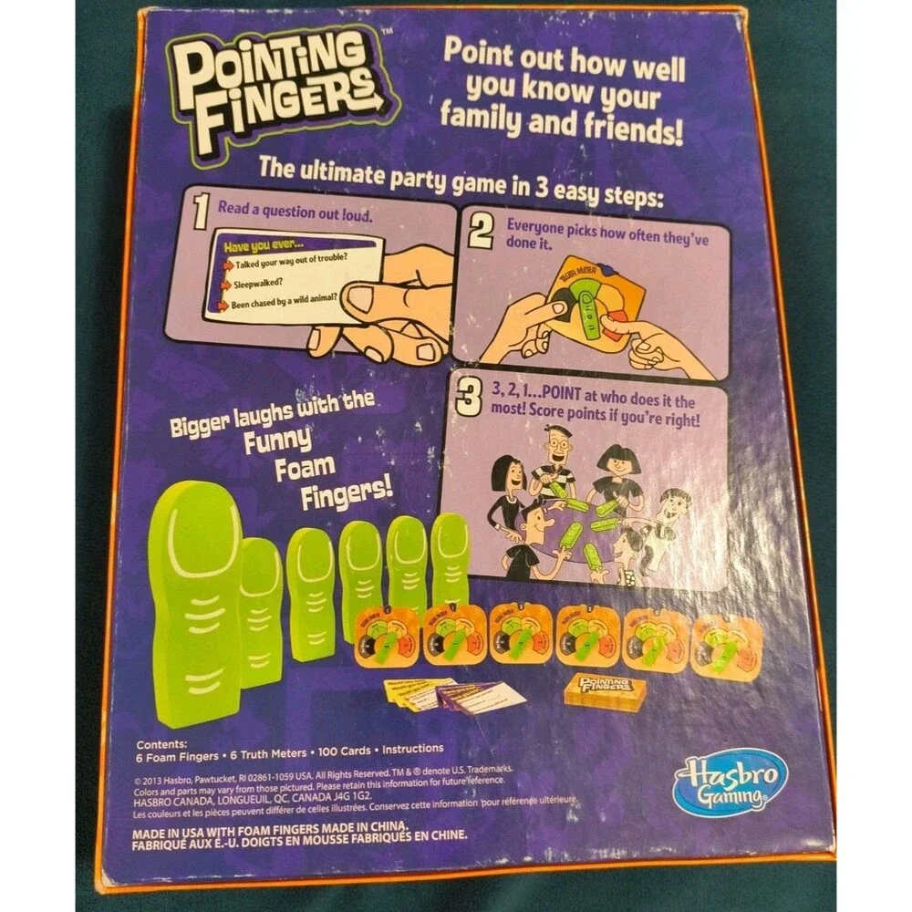 2013 Pointing Fingers Who Did What! Family Game 100% Complete